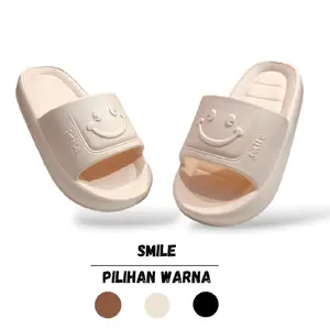 Sandal Slop Smile Wanita Dewasa Sandal Slop Terbaru Qiang Sheng UK 36-40