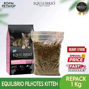 Equilibrio Makanan Kucing Kering Repack 1Kg untuk Kitten Nutrisi Lengkap dan Sehat pet shop