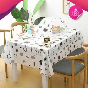 TAPLAK MEJA PEVA / TAPLAK MEJA MOTIF AESTHETIC UK 137 x 90 CM ANTI AIR