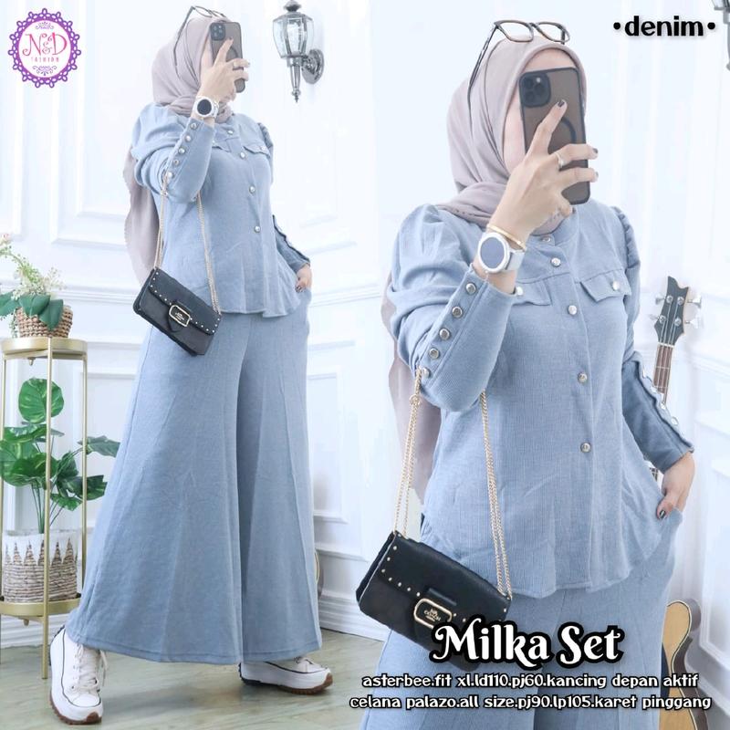 Milka set by N&D //setelan wanita//trendy//best seller//ramah harga// 2