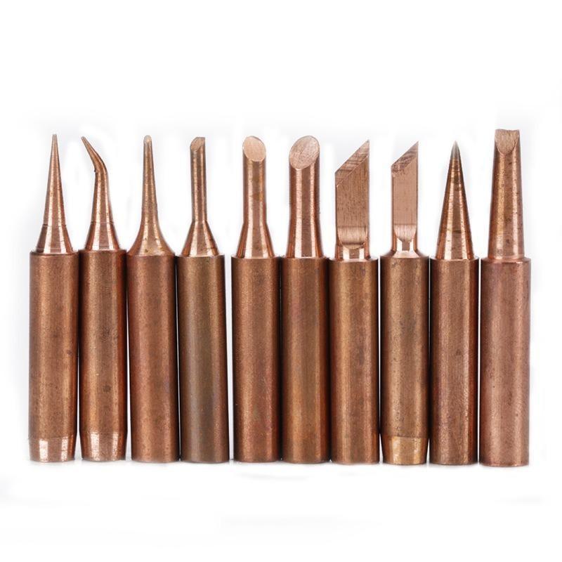 Product Introduction of 10pcs Soldering Pure Copper Soldering Iron Head Protection Longevity Electric Soldering Head 8