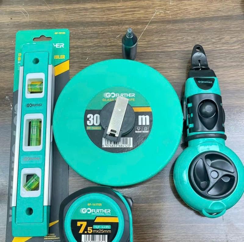 Combo 4 Sản Phẩm Gồm 1 Thước Dây 30m + 1 Thước Nivo 20cm + 1 Thước 7,5m + 1 Bật Mực Kèm Lọ Mực Nhỏ Cho Nghề Xây Dựng Thợ Mộc - thước dây cuộn