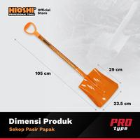 Gambar HIOSHI /HST003B/Sekop/PAPAK/RATA/SEGI/Pasir/Tanah/Baja/Gagang Kayu/ORANYE TULANG - PRO dari HioshiToolsOfficial Kota Surabaya 4 Tokopedia