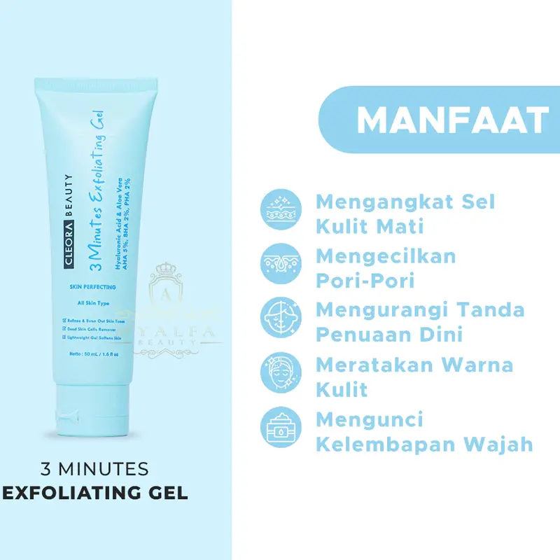 [READY] Cleora Exfoliating Gel 50gr With AHA BHA PHA - Exfoliasi Wajah Untuk Wanita Pria With Niacinamide 1