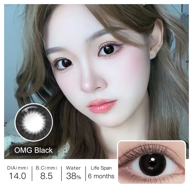 【COD】Magister OMG Softlens Minus 14mm (0.00 s/d -6.00) Sepasang Lensa kontak Kadar Air 38% Soflens minus Soflen minus Contact Lens Eye Brown 5