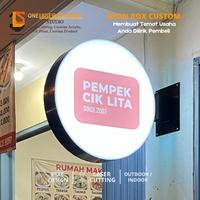 Jual Neon Box LED Bulat Custom Neon Sign Toko Akrilik Free Bracket Siap ...