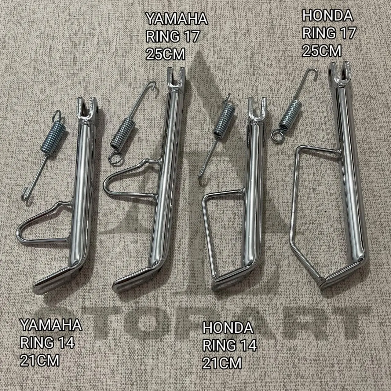 STANDAR SAMPING CHROME STD STANDAR CHROM RING 14 RING 17 BAHAN BESI TEBAL UNIVERSAL ALL MOTOR HONDA YAMAHA DLL