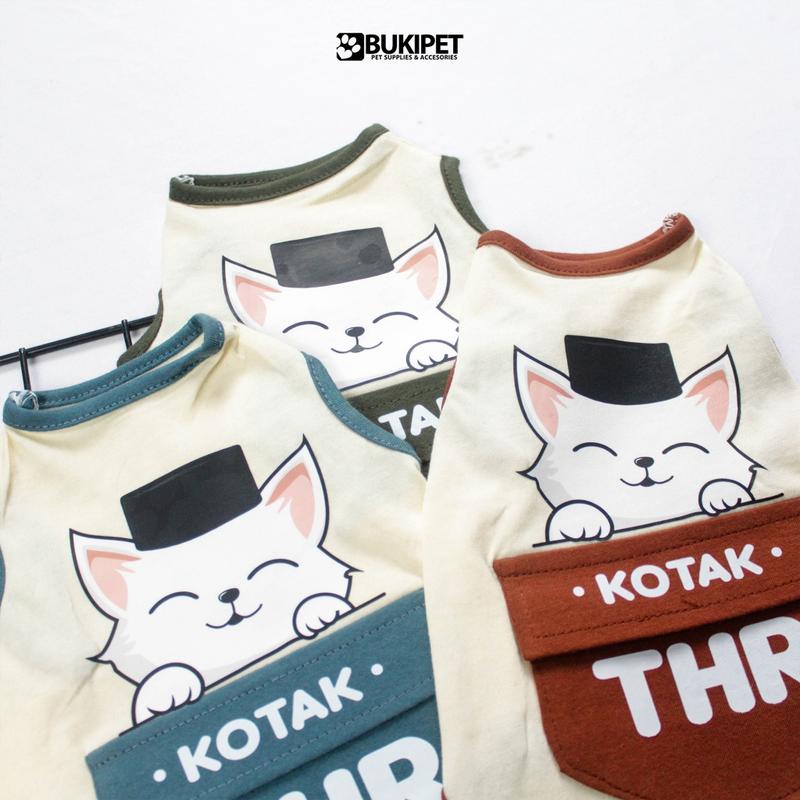 Baju Kucing Aksesoris Hewan Lucu Cowok Cewek - Buki THR Pocket Tank 3