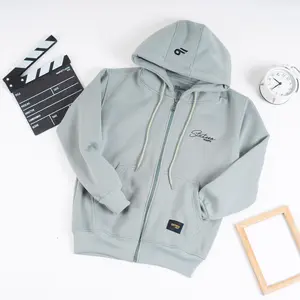 Jaket Zipper Anak Laki-laki Perempuan Usia 9-16 Tahun Bordir Bahan Fleece 280 Super Tebal