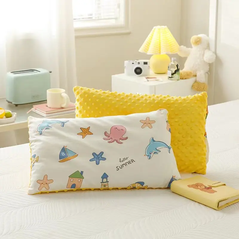 Cotton kids pillow with removable pillow case.  30cm X 50cm