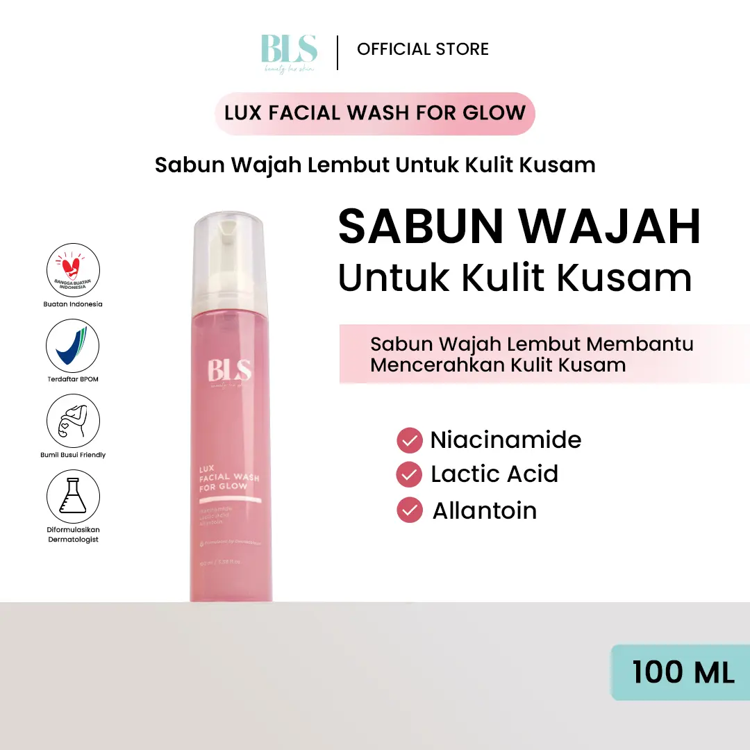 [Beauty Lux Skin] Lux Facial Wash for Glow | Sabun Wajah Pencerah Mencerahkan Muka Kusam with Niacinamide