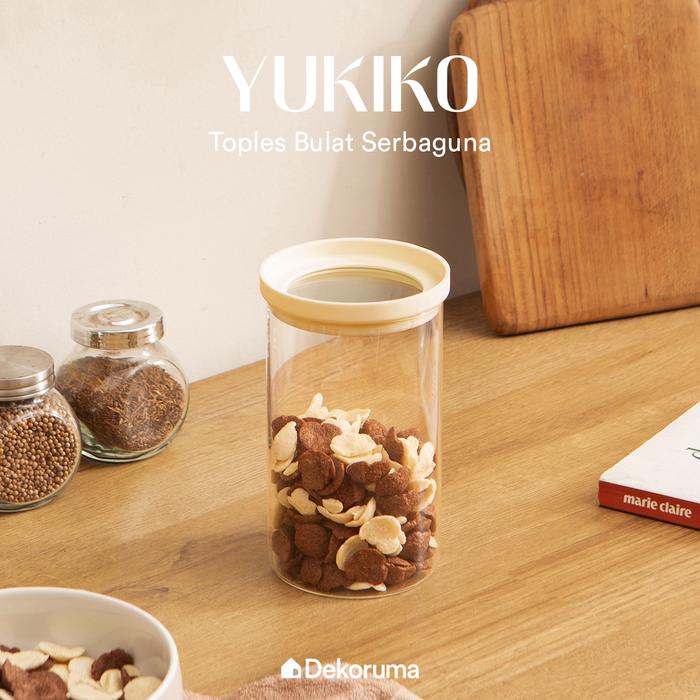 Gambar Dekoruma YUKIKO Toples Bulat Serbaguna / Toples Cemilan / Toples Astor 1000 ml Tutup Silikon dari Dekoruma Official Store Kab. Bekasi Tokopedia