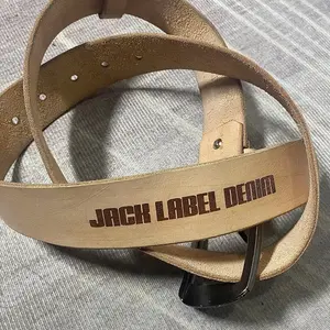 Jack Label Denim Sabuk Kulit Asli untuk Pria dan Wanita - Sabuk Fashionable dengan Logo Jack Label Denim