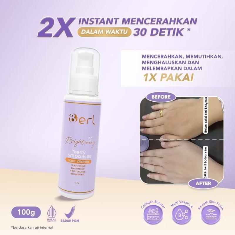 B erl Brightening Berry Smoothies Body Scrub dan Body Cream | MENCERAHKAN | MENGHALUSKAN 1