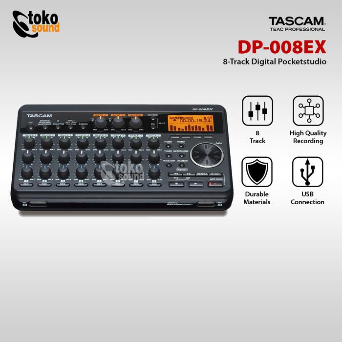 Gambar Tascam DP-008 ex (8-Track Digital Pocketstudio) dari Tokosound Proaudio Kota Administrasi Jakarta Barat Tokopedia