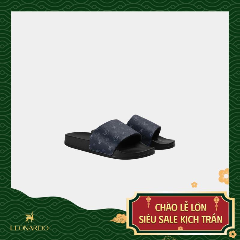 Dép Monogram Neo Slide Chất Liệu Da Microfiber Cao Cấp Thương Hiệu LEONARDO
