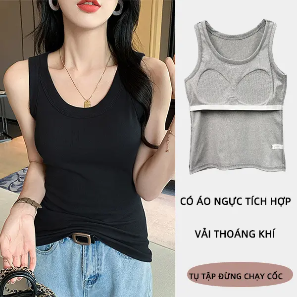 áo hai dây đồ nữ đẹp sang chảnh áo yếm áo ba lỗ nữ có mút đệm kiểu mới áo 2 dây ôm body tanktop bigsize