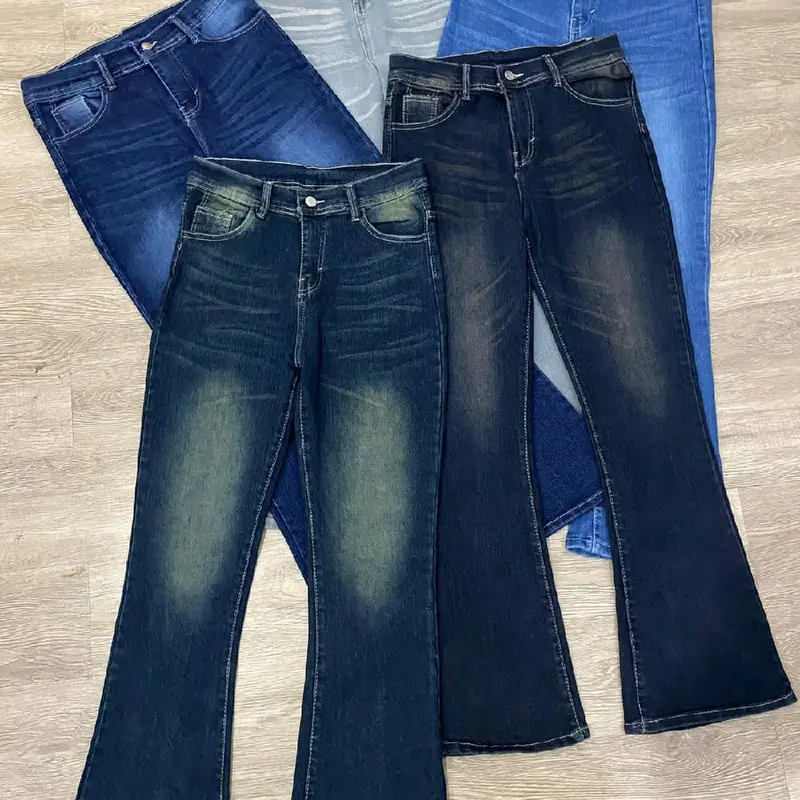 Highwaist Cutbray Jeans Retro 114 - Celana Jeans Cutbray Premium 1