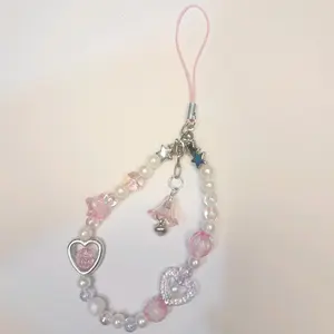 [BACA DESKRIPSI DULU] Bebas tentukan ukuran panjang dari yang di display~Gantungan Kunci Manik Strap Phone Cantik dan Aesthetic - Lanyard Aksesoris Ponsel