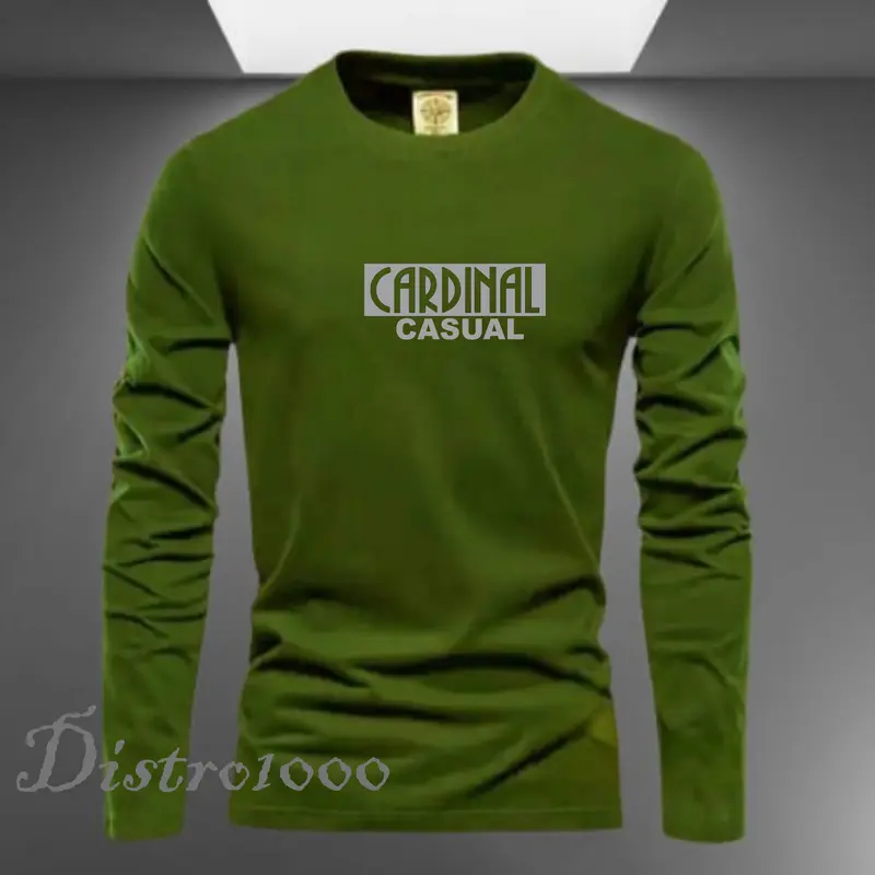 PROMO COD ( BAHAN TEBAL )  Kaos Distro 100% COTTON Kaos pria I Wanita Lengan Panjang[C4RDIN4L BLOK]  prin GREY Premium 8