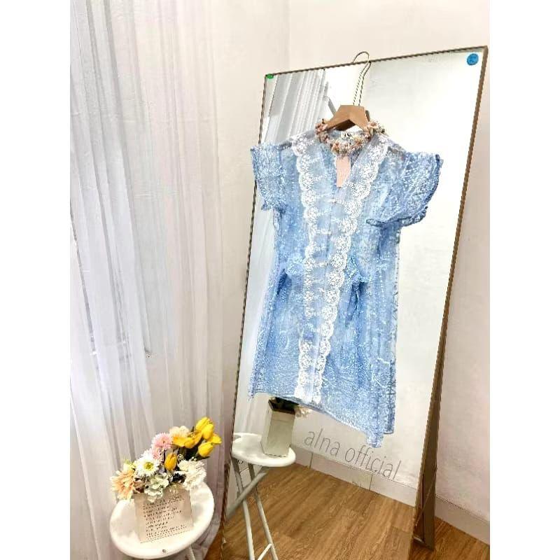 meyina outer brukat tunik hari lebaran/hari raya outer brokat kondangan