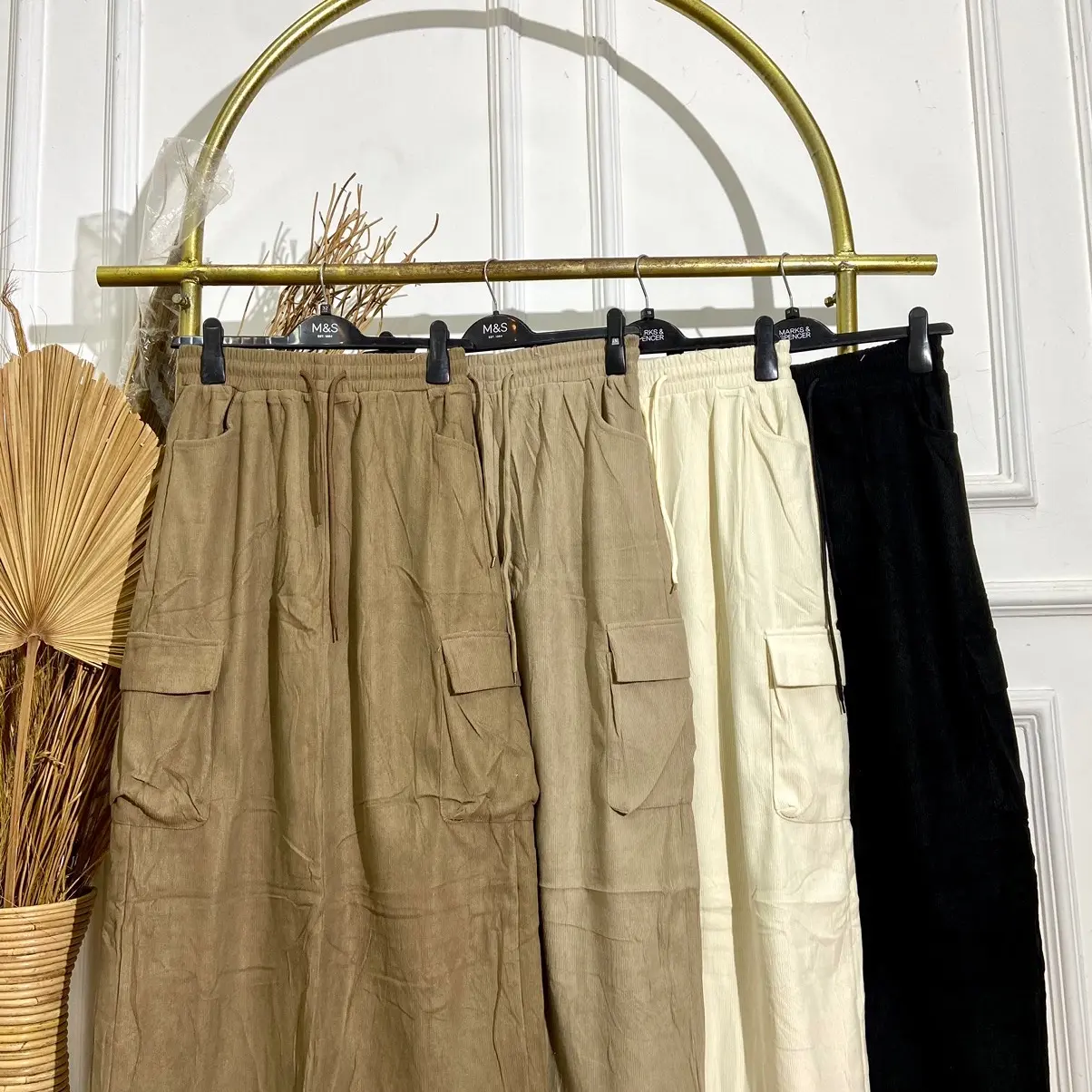 Rok cargo corduroy premium import Wanita Panjang