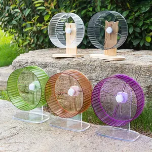 Hamster Wheel Easy To Install Transparent Hamster Exercise Hamster Running Wheel Long-lasting Rounded Edges Pet Running Wheel