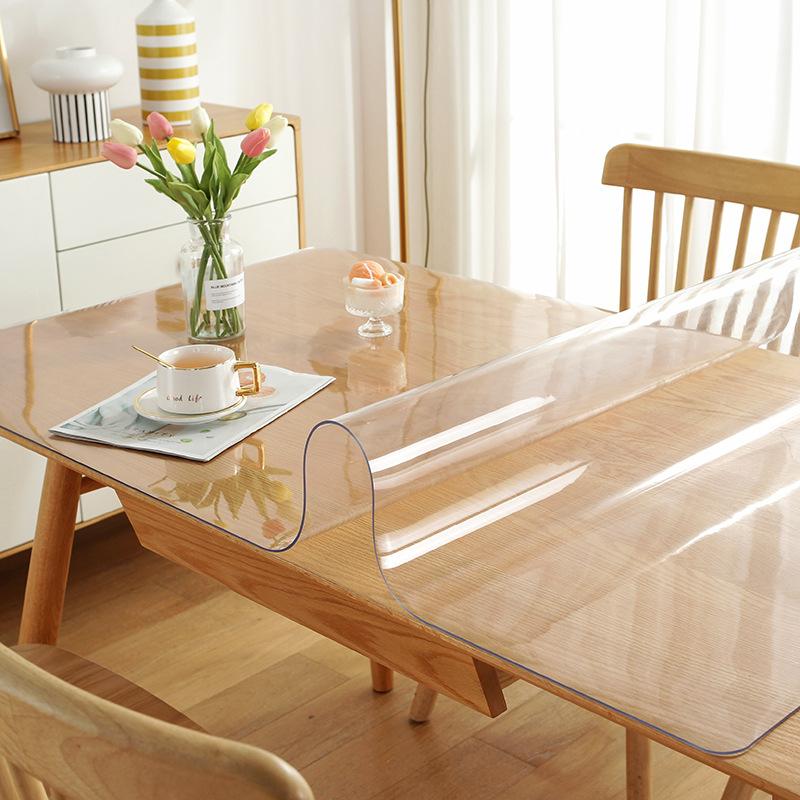 2025 Thicken clear PVC Table Cloth Transparent table mantle waterproof ...