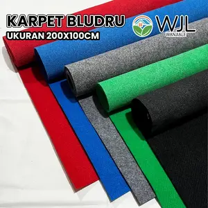 WANJIALE Karpet Bludru 100X200CM Karpet Panggung/Karpet Pameran/Karpet Masjid