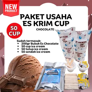 Paket Usaha Es Krim Cup 50 Pcs Plus Bubuk Es Krim Kemitraan
