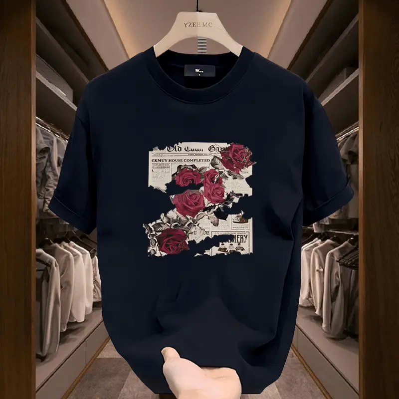 Áo Thun ngắn Tay Cotton Nguyên Chất, Phong Cách Mỹ, Anh Hùng Và Đẹp Trai, Dành Cho Nam Và Nữ Trẻ Trung, Thích Hợp Cho Mùa Hè, Thương Hiệu Hợp Xu Hướng Ins, Dáng Rộng Đường Phố Menswear Cổ Tròn