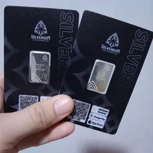 Perak Batangan Silverium 3,3 gram  Minigold Silverium Kadar 99,9%e