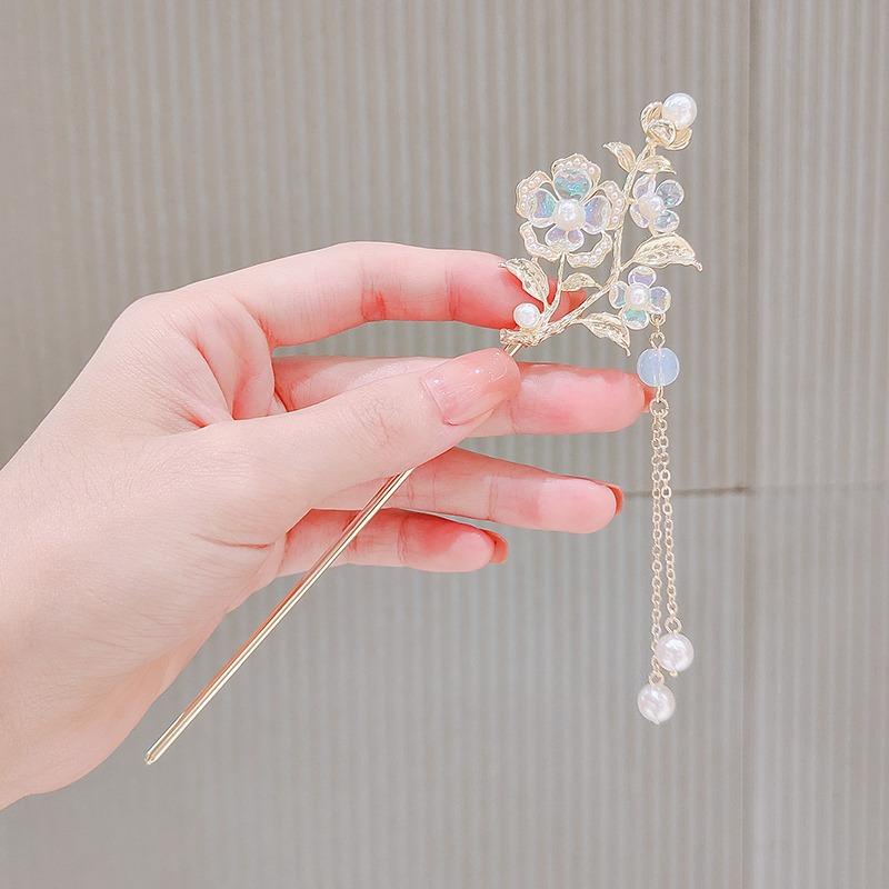 Product Introduction of Kẹp Tóc Tua Rua Hoa Phong Cách Cổ Xưa, Cảm Giác Tiên Tiến, Trang Phục Hán Cổ Đại, Mũ Đội Đầu, Sườn Xám Trung Quốc 19