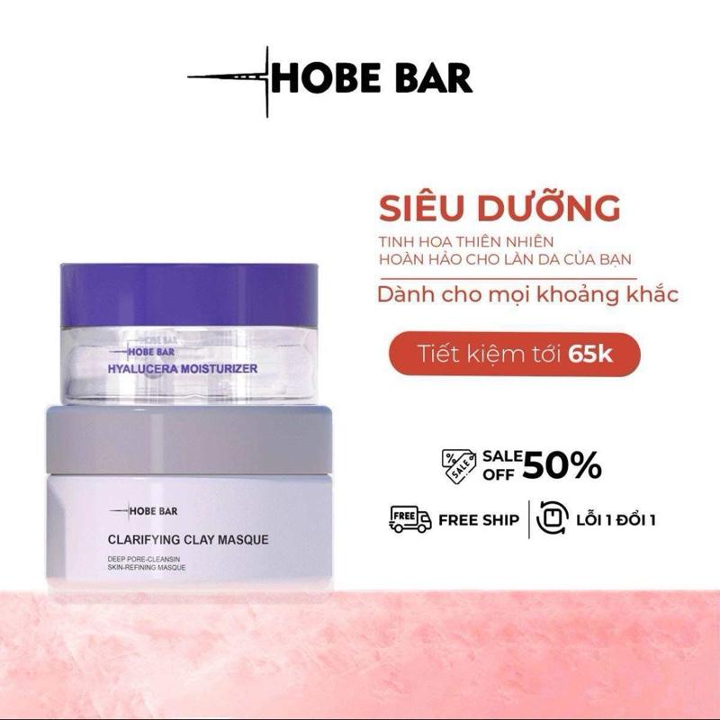Combo kem dưỡng ẩm và 1 Nạ đất sét HOBEBAR  Dưỡng Ẩm Da Làm Đẹp Da Skincare Cosmetics mặt