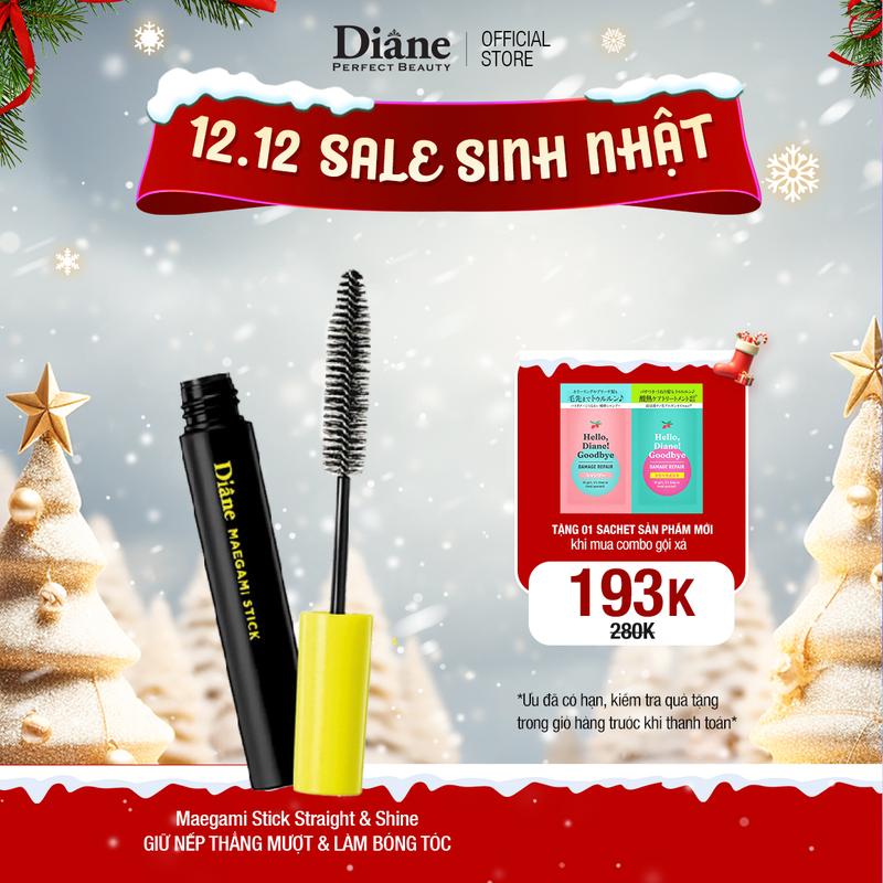 Mascara Chuốt Tóc Tạo Kiểu Giữ Nếp Thẳng Mượt & Làm Bóng Tóc Diane Maegami Stick Straight & Shine 10ml Tạo Kiểu Tóc
