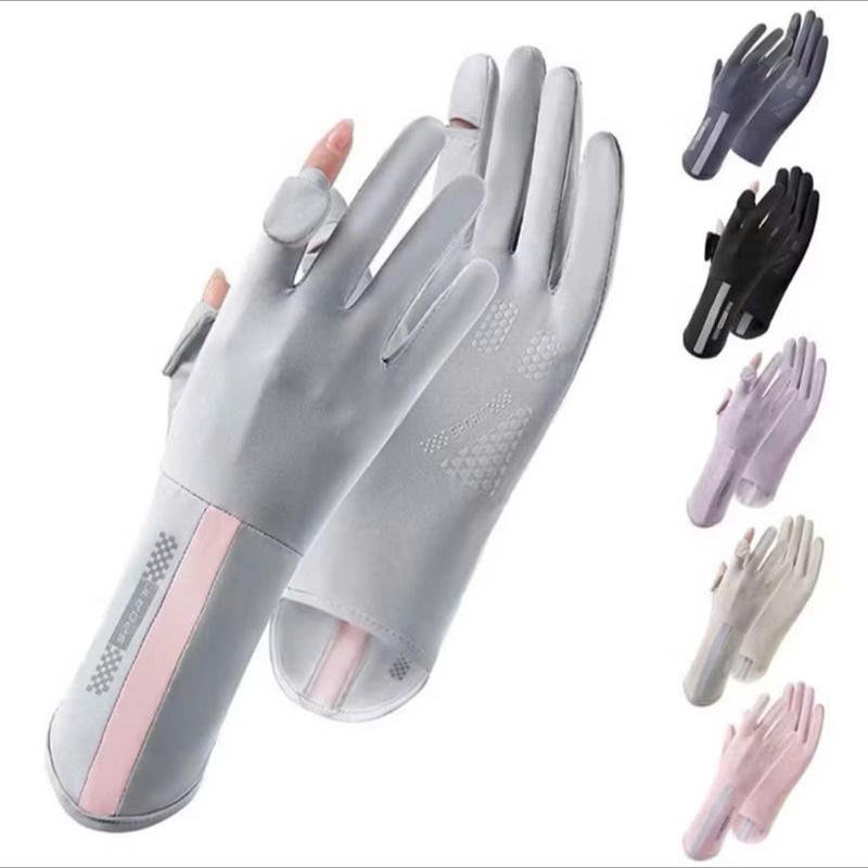 Găng Tay Chống Nắng, Phong Cách Mùa Hè, Dành Cho Nữ, Lụa Lạnh Mỏng, Thícha Hợp Để Lái Xe Và Đi Xe Đạp 3