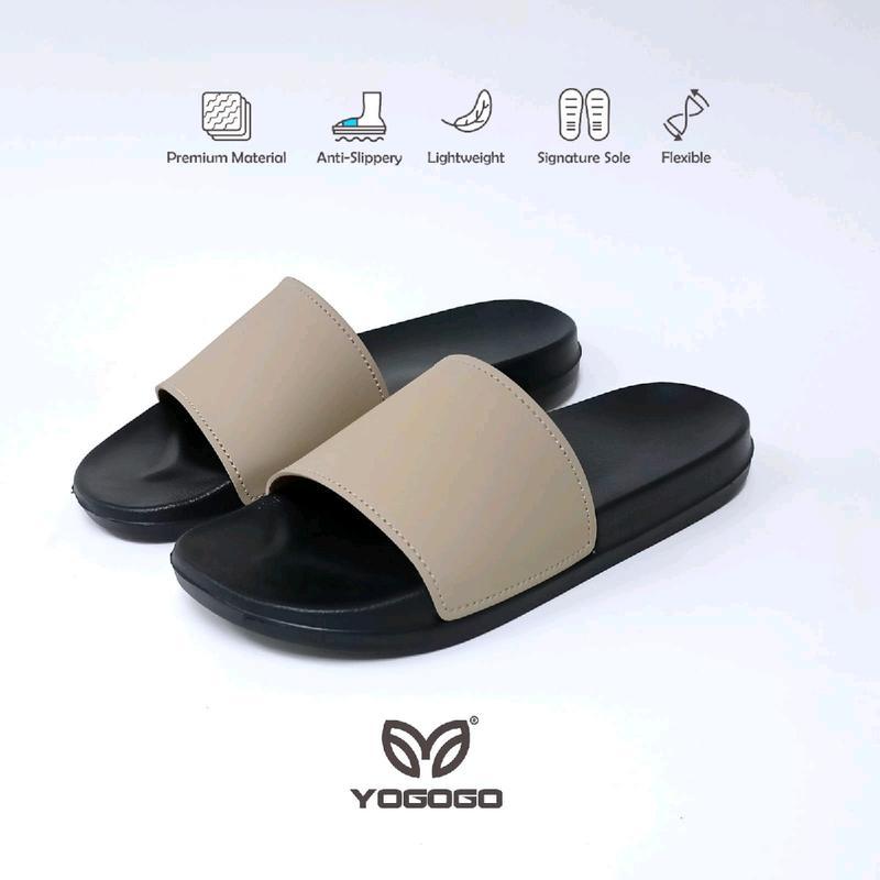 Sandal Slide Sendal Slop flip flop Pria Wanita Polos Flat 4