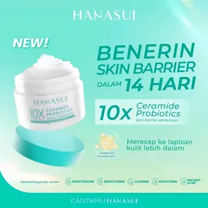 Hanasui 10x Ceramide Probiotics Moisturizer Wajah Mencerahkan Pelembab Pencerah