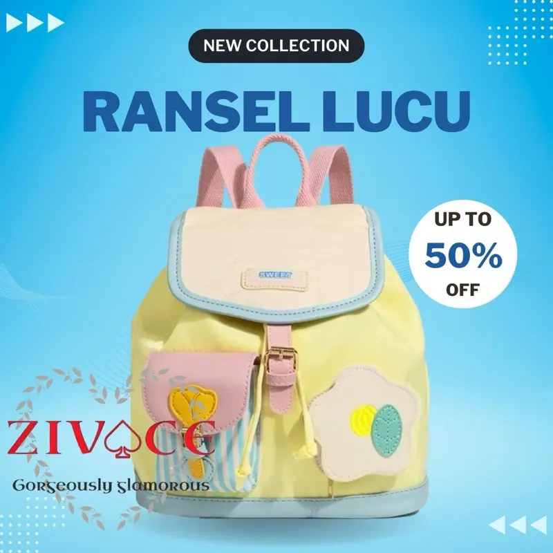 Tas Ransel Mini tahan air , Fashion Y2K, Backpack Casual wanita Cewek tasmurah berkualitas korean bag 0