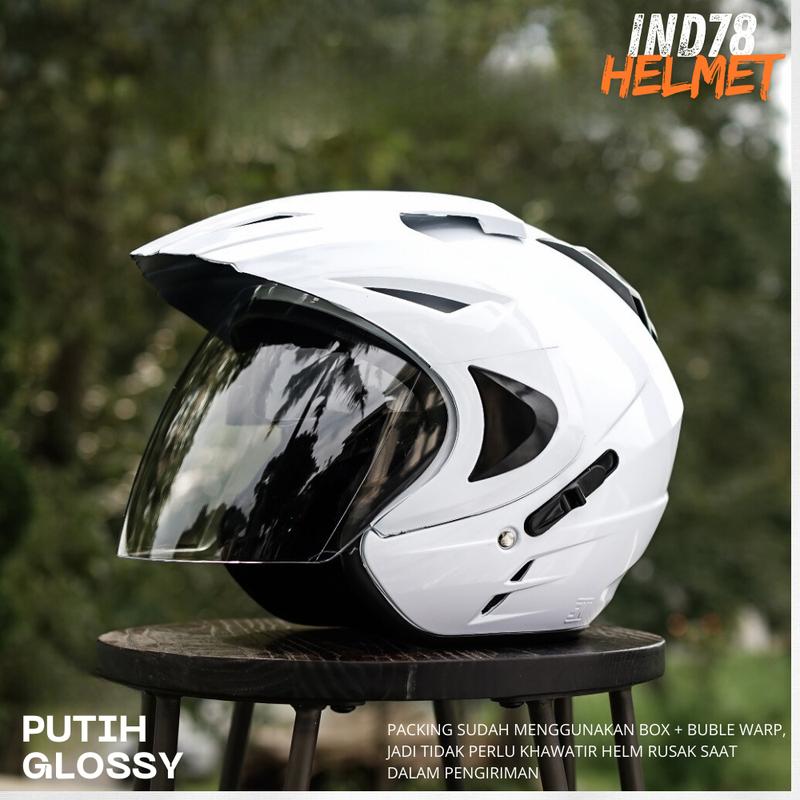 INK Helm JP8 Double Visor Half face SNI Motorcycle 7