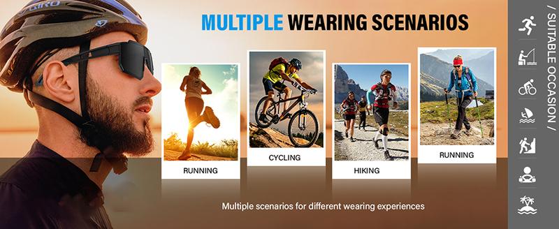 Product Introduction of Sunglasses Men Women UV 400 Protection Sports Glasses Lightweight Goggles for Cycling Running Fishing Golf 8