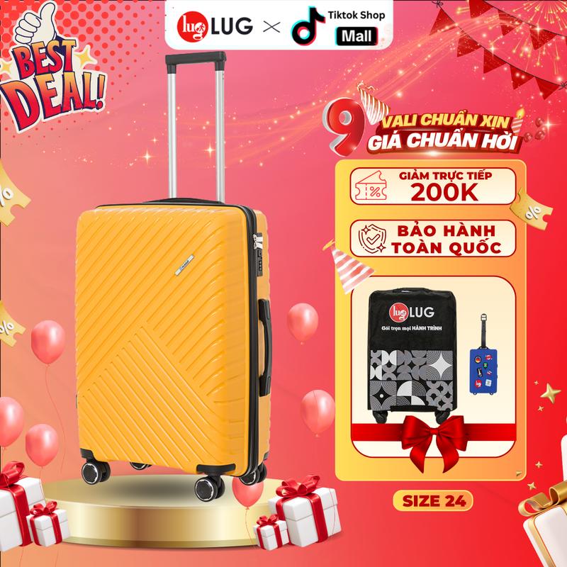 [DẺO - NHẸ -BỀN] LUG Vali Kéo Du Lịch MP807 Size 24 Thương Hiệu Holdall, Nhựa PP Chống Bể Vỡ, Khóa Số Âm Thông Minh - LUG