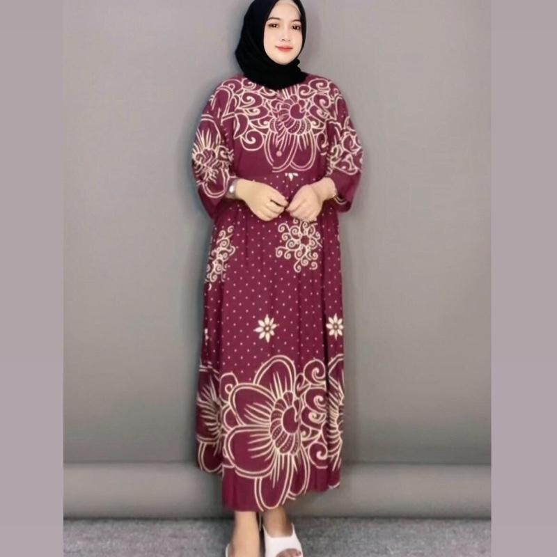 Daster kirana lengan 3/4 ,kancing depan ,busui frendly ,  Nyaman,bahan adem ,bisa untuk bumil