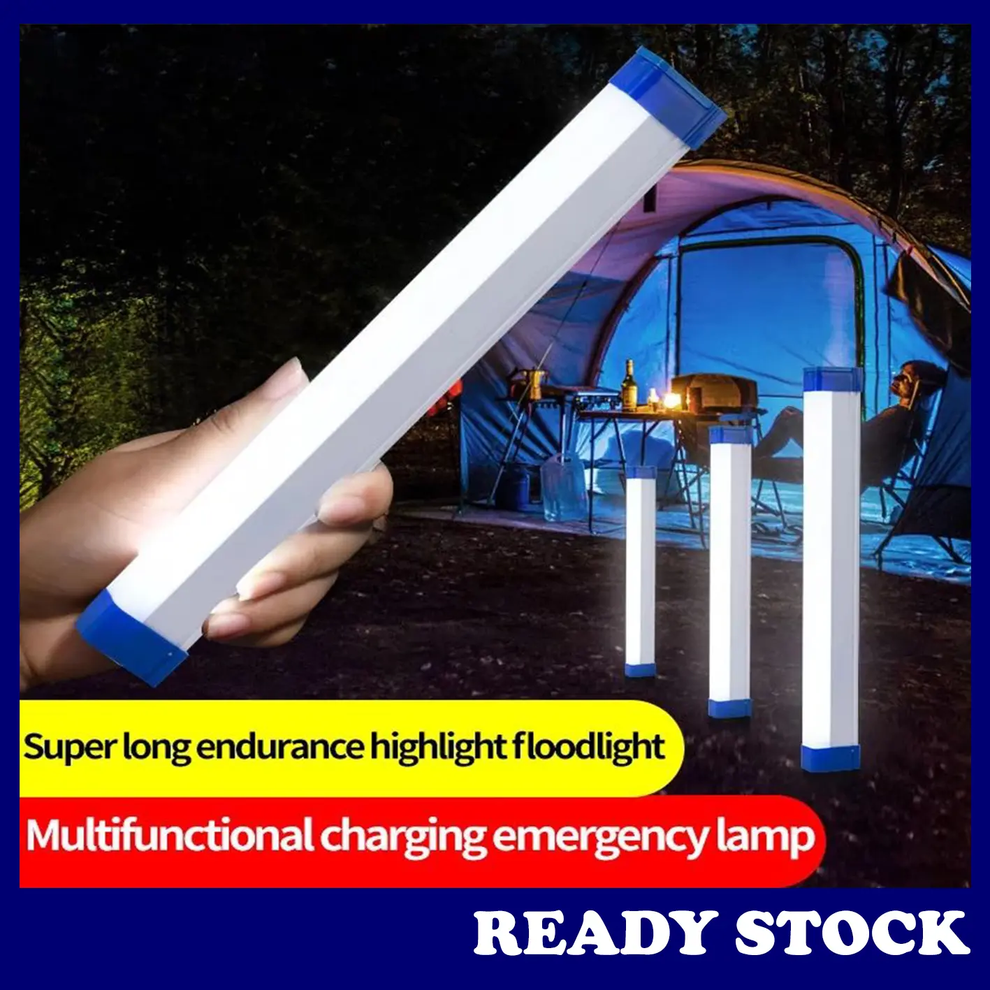 LED Light Emergency Night Light USB Rechargeable Emergency Lamp Portable Lampu Bateri 30W 60W 80W
