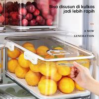 Gambar 【BELI LOKAL】Dejavu Tempat Buah Sayur Saringan Serbaguna Storage Box Multifungsi Pengering Sayuran Food Grade Kotak Penyimpanan Kulkas Dengan Tutup HLB405 - X1 Kecil dari Dejavu_NEW Kab. Tangerang 5 Tokopedia
