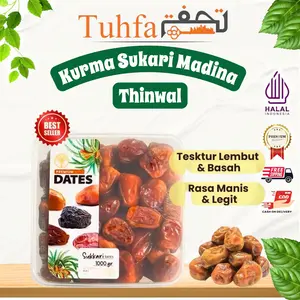 Kurma Sukari Kemasan Thinwall 1Kg Snack Food Camilan Rasa Lezat dan Berkualitas Tinggi Pedas Cemilan Favorit