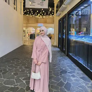 ZNBGALLERY NAIMA ABAYA INNER & OUTER ARABIAN SILK