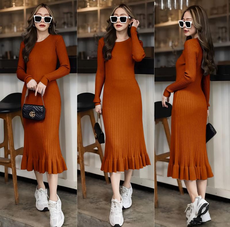 GFS Dress Rajut Kinara Ld 90 - 100 cm P 110 cm B 300 gr Cotton Polyester #4426 2