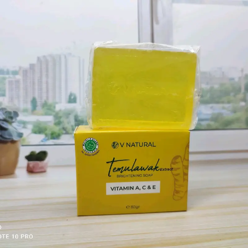 Sabun V Natural Temulawak Extrak Brightening soap 80g 2