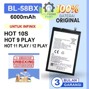 ORIGINAL Battery Baterai Batre Untuk Infinix Hot 10S / Hot 9 Play / Hot 11 Play / Hot 12 Play BL-58BX